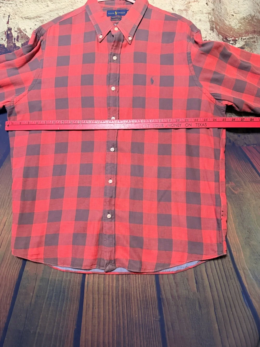 Polo by Ralph Lauren Red and Dark Plaid Button-Down Shirt